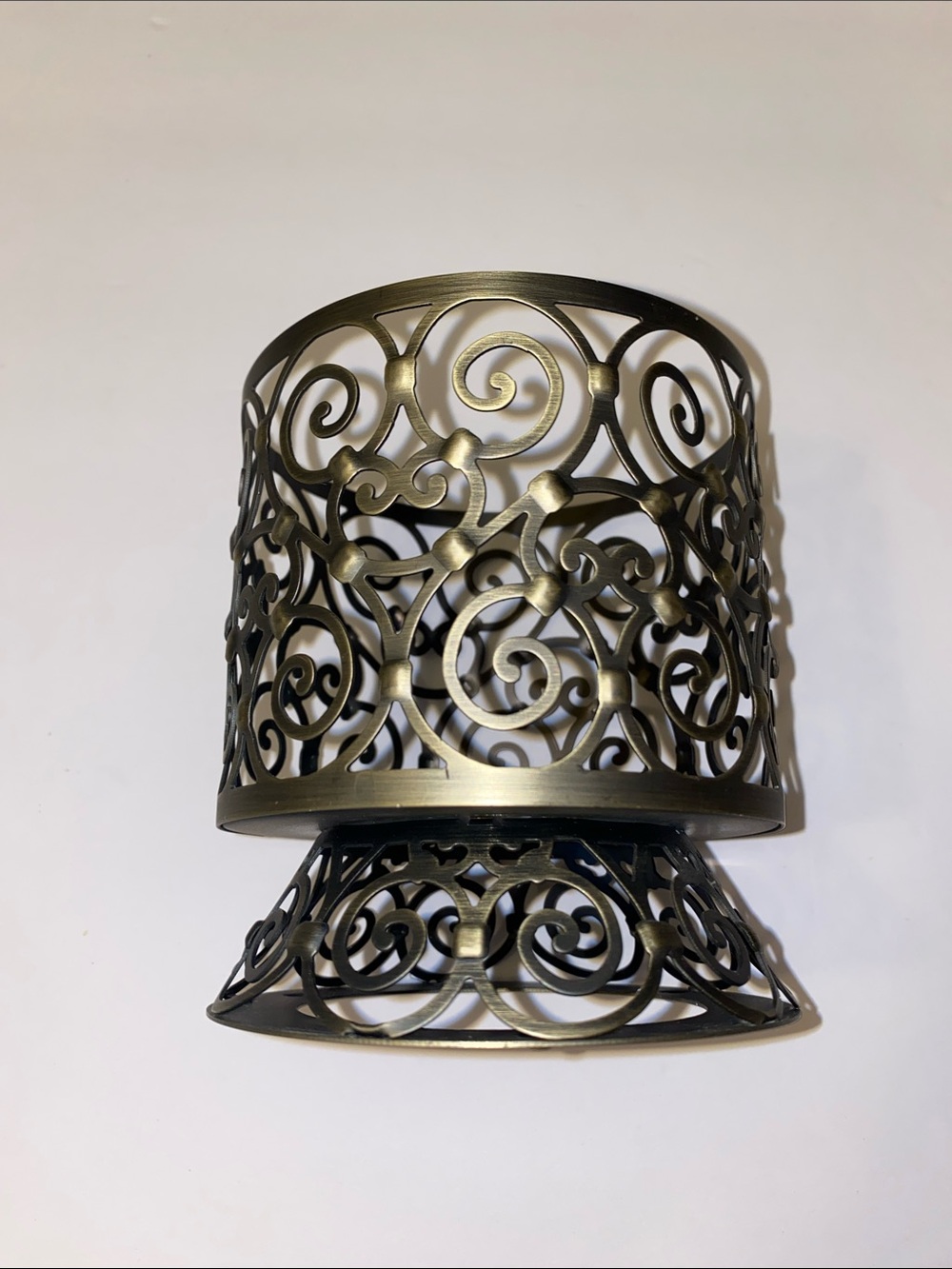 Bath & Body Works Antique Brass Ornate Candle Holder